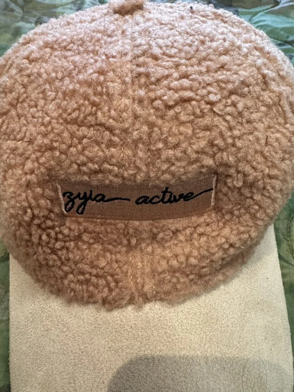 Zyia Active Sherpa Baseball Cap Tan - One Size